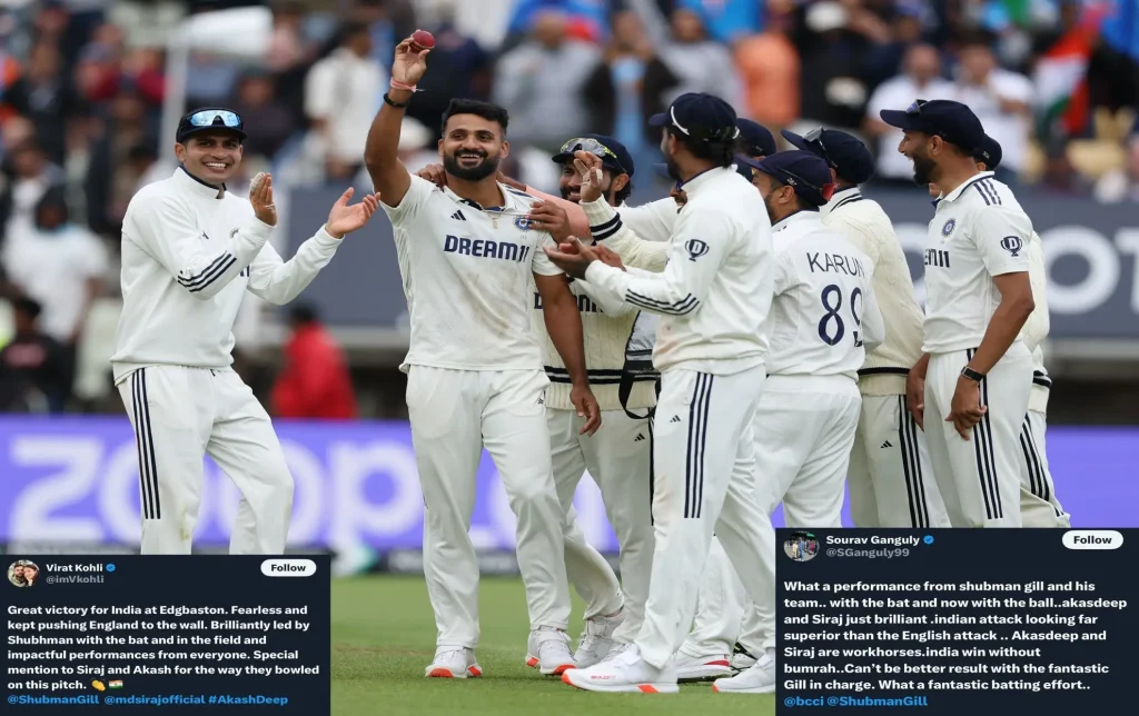 ENG vs IND: "Fearless Victory" — Virat Kohli Sparks Twitter Reactions as India Secures Their First Test Win at Edgbaston