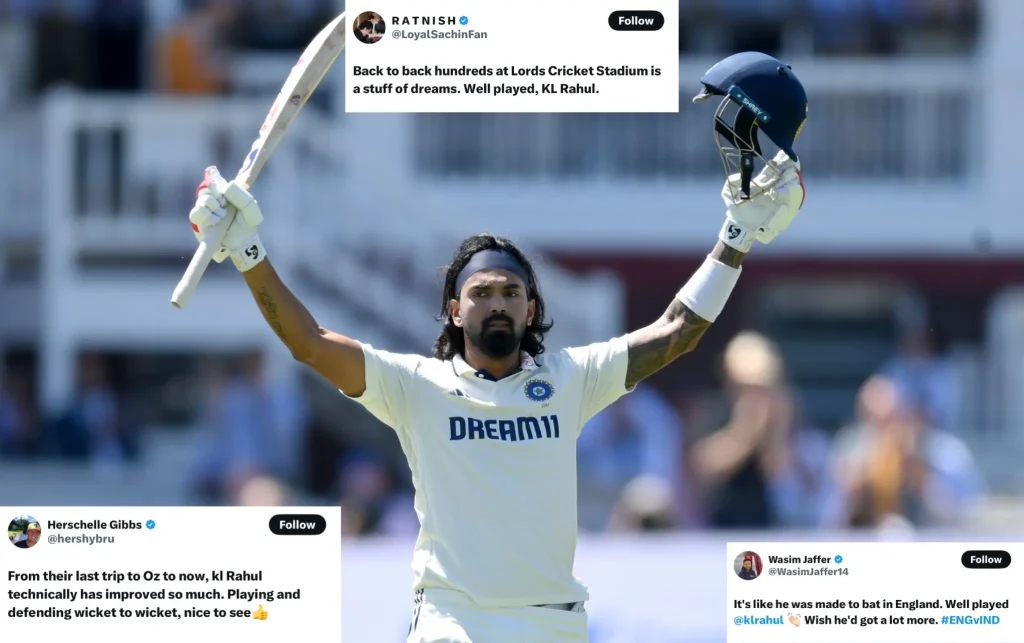 Twitter Cheers KL Rahul’s Double Honour Board Entry After Sensational Century in Third England vs India Test at Lord’s