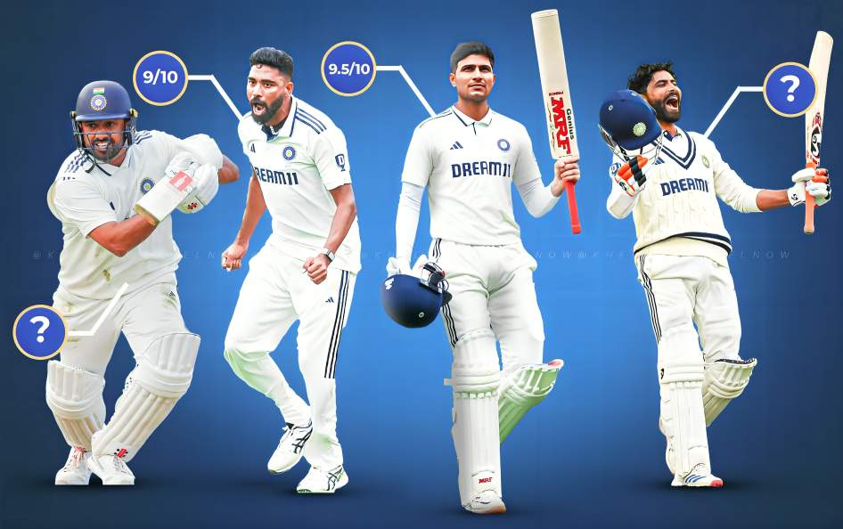 ENG vs IND: Performance Ratings of Indian Cricketers in the Test Series